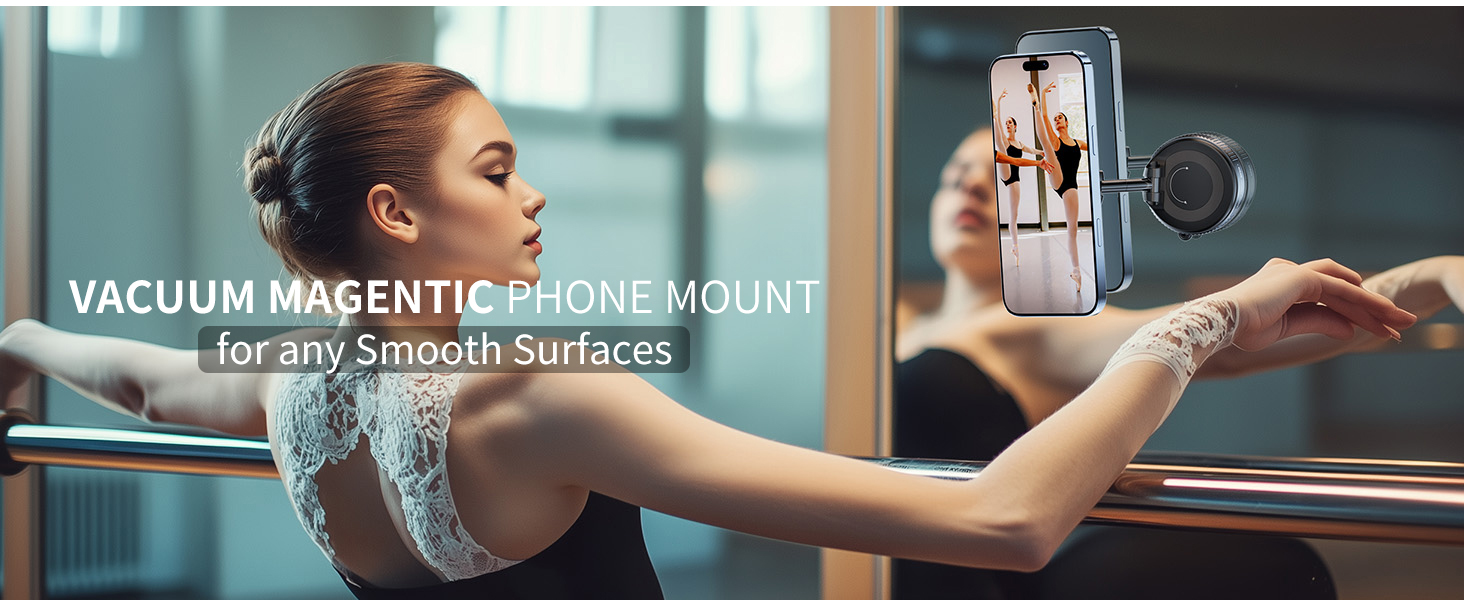 Vacuum Magentic Phone Mount for yoga
