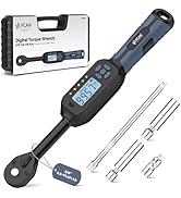 3/8 Torque Wrench Digital (5.02-99.6 Ft.Lb)±1% Accuracy Digital Spark Plug Socket &amp; Tire Inch Pou...