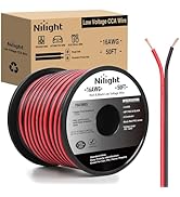 Nilight 50FT 16AWG Copper Clad Aluminum Wire 16/2 Gauge Red Black CCA Electrical Cable 2 Conducto...