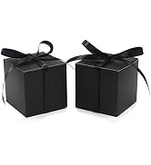 COTOPHER 100pcs Small Gift Boxes, Favor Boxes 2x2x2 inches Paper Gift Boxes with Ribbons Candy Bo...