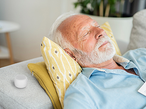 Elderly people sleeping