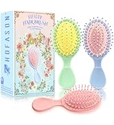 HOFASON 3 Pcs Mini Wet Hair Brush for Women Girls Toddler, Stocking Stuffers for Women Teens Girl...