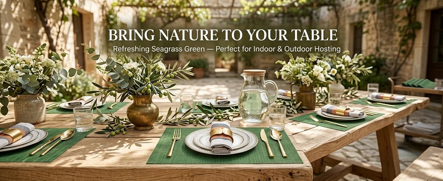 green placemats