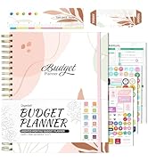 Ospelelf Budget Planner 2024-2025 Bill Organizer with Stickers, 8.5 x 11'' Budget Book with 12 Po...