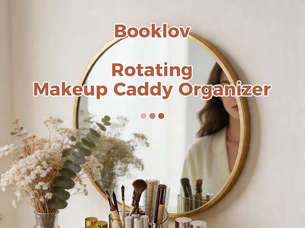 Rotating Makeup Caddy Organizer Vanity Beauty Storage Holder Skincare Brush Counter Organization