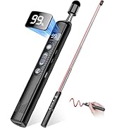 Wireless Presentation Clicker with Telescopic Pointer Stick,Rechargeable Presenter Remote Light P...