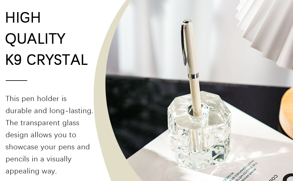 Crystal Single Pen Holder for Desk