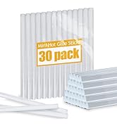 Krightlink 30 Mini Hot Glue Sticks, 4" and 0.27 Hot Melt Glue Sticks Diameter Compatible with Mos...