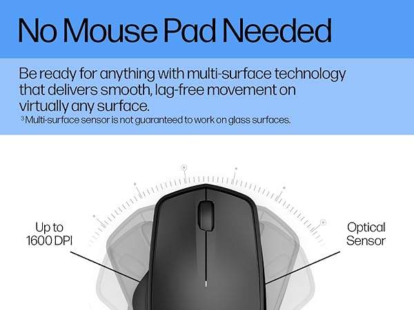 hewlett-packard hp-mouse pc quite-click noise-less portable travel-sized black small