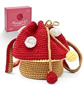 SGIBYN Crochet Kit for Beginners with Step-by-Step Video Tutorials,Cute Mushroom Crossbody Purse ...