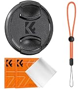 K&amp;F CONCEPT 58mm Lens Cap Cover, 4-in-1 Center Pinch Lens Cover + Anti-Loss Keeper Leash + Microf...