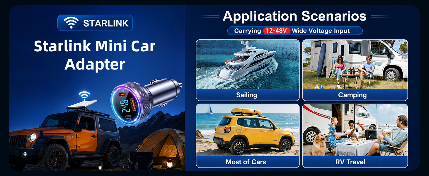 starlink mini car adapter