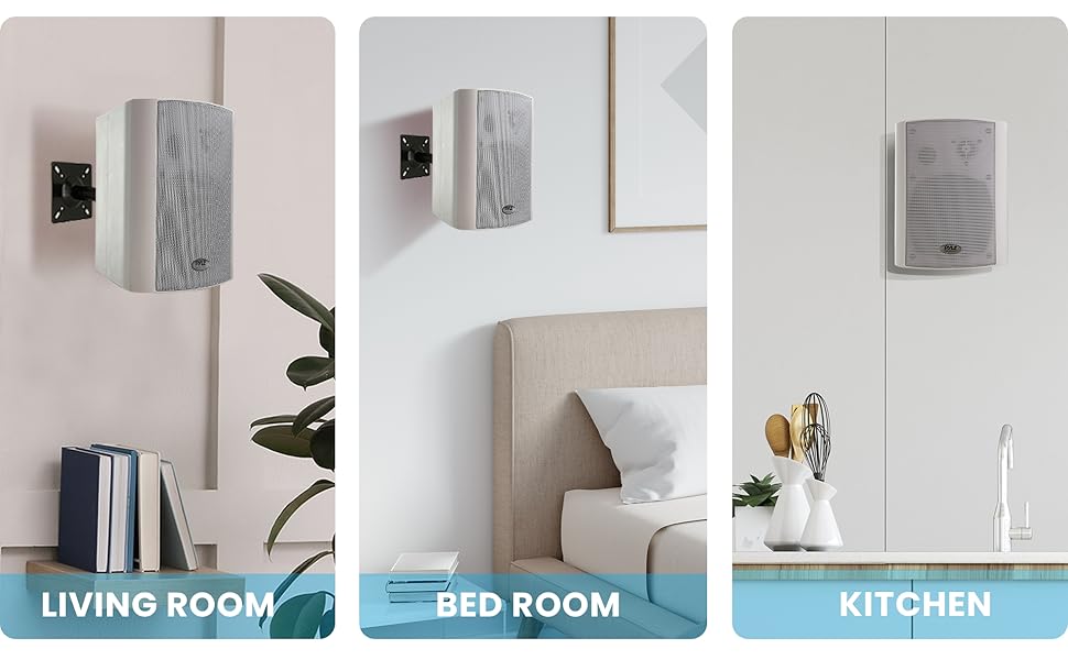 speaker; wall; ceiling; mount; stand; bracket; adjustable; swivel; telescopic; arm; pyle; PSTNDC31