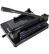 TEXALAN Heavy Duty Guillotine Paper Cutter Black 400 Sheets Stack Paper Trimmer (A4-12'' Paper Cu...