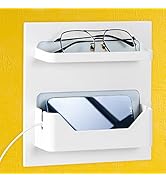 LALASTAR Bedside Shelf, Adhesive Bedroom Shelf Organizer Wall Mounted Holder for Phone, Remote Co...