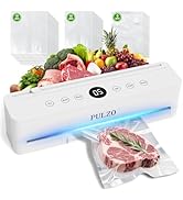 PULZO True-Auto Vacuum Sealer Machine, 85KPa Vacuum Sealer for Food with Digital Countdown, LED S...