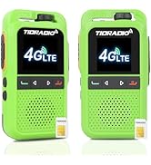 TIDRADIO TD-G100 Rapid Unlimited Range 4G LTE PoC Walkie Talkies Long Range with SIM Cards, Natio...