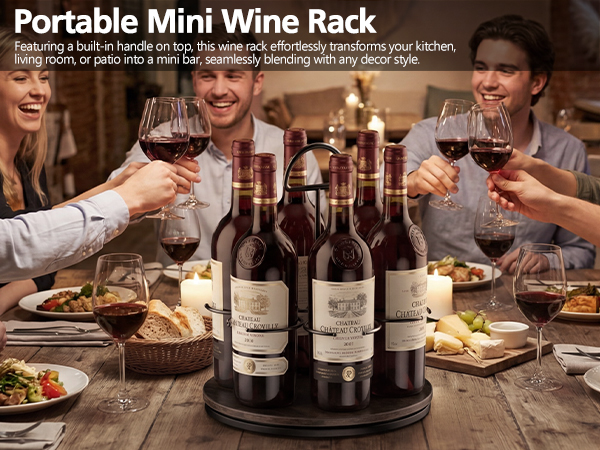 6-bottle wine rack