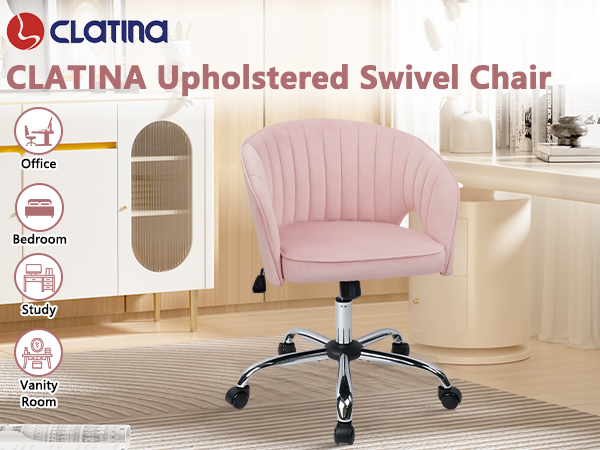 CLATINA Uoholstered Swivel Chair