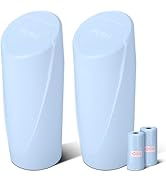 Car Trash Can Bin with Lid-2 Packs Car Garbage Can Cup Holder-Light Blue Mini Leakproof Vehicle T...