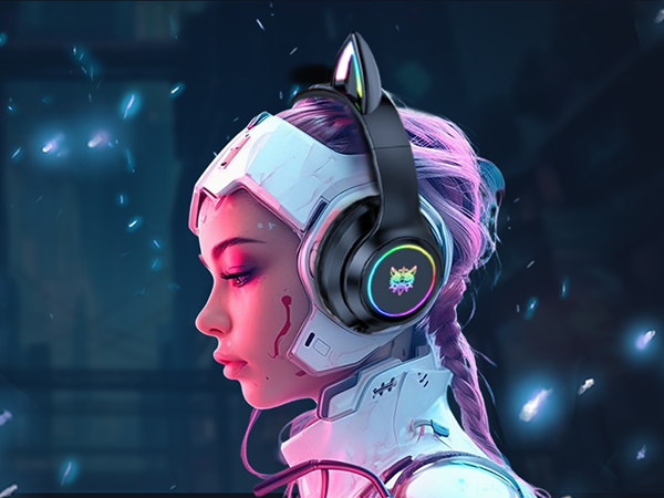 cat ear headphone bluetooth for girl women wifi toddler kids niece