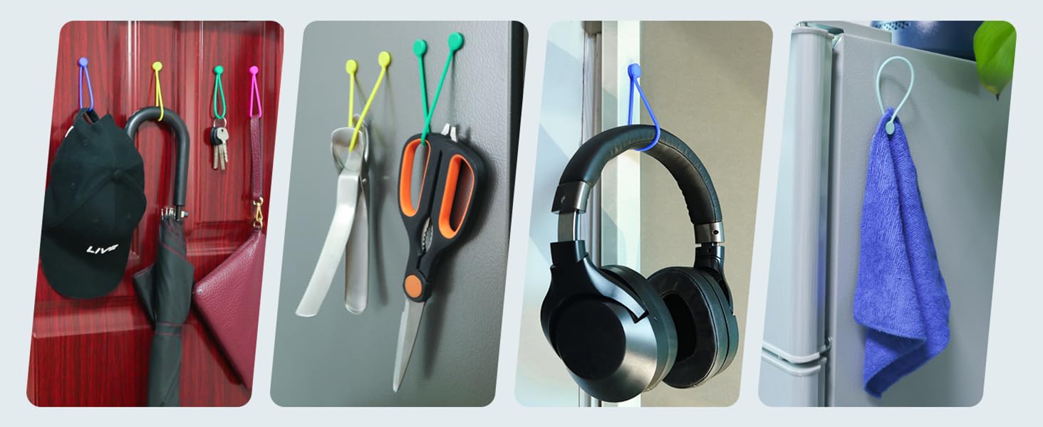 Reusable Silicone Magnetic Cable Ties for Bundling and Organizing