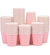 Prgery 100 Pack 3oz Pink Paper Cups,Mouthwash Cups, Disposable Bathroom Cups,Small Paper Cups 3oz...