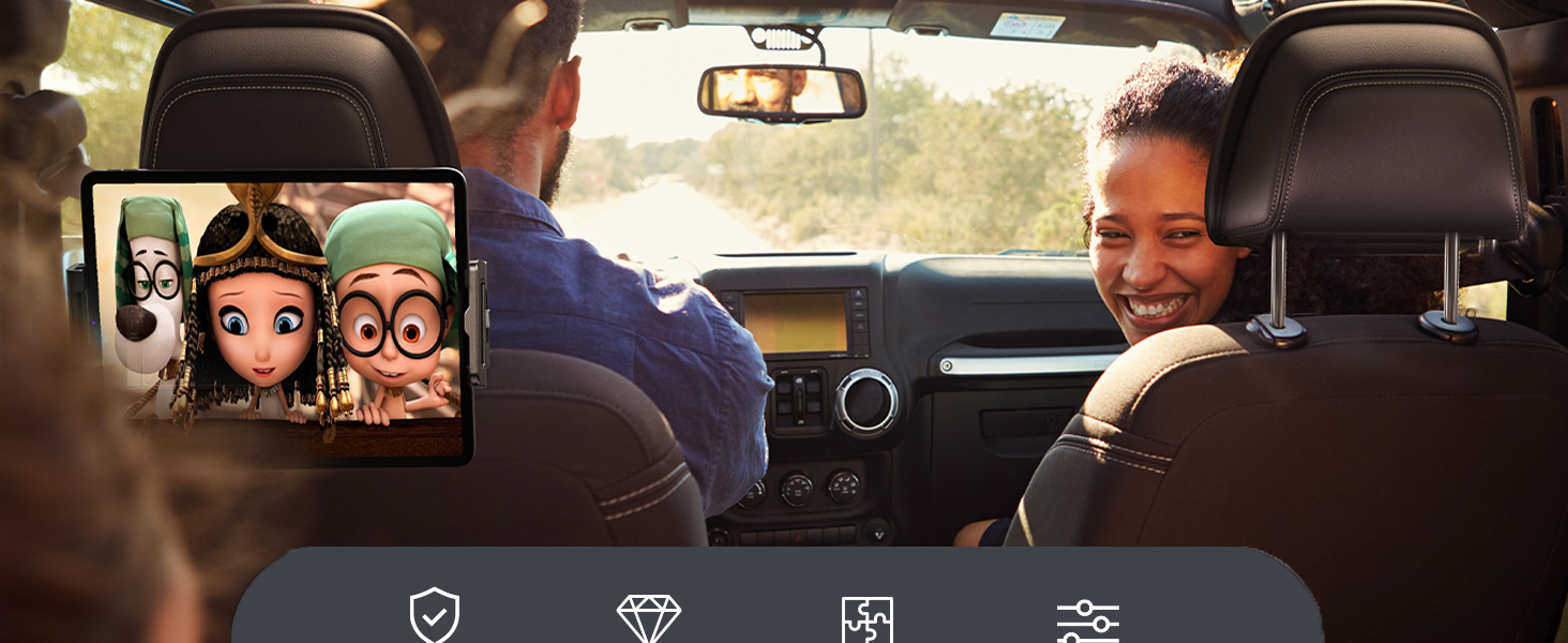 Car Headrest Tablet Holder -