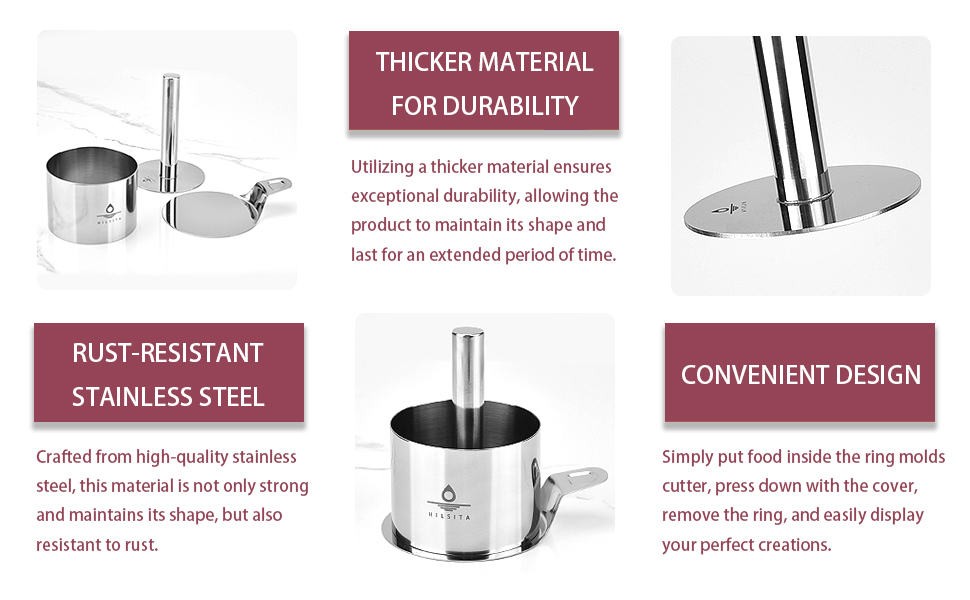 Rice mold; Ring mold; Food molds; Cake rings for baking; Cake mold for baking; Rice shaper mold