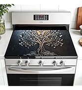AOHMPT Multi-Design Stove Top Cover for Glass/Electric Stoves - 3-in-1 Heat-Resistant Protector M...