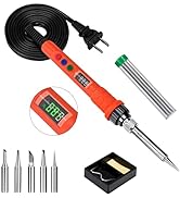 Soldering Iron Kit, 60W-120W LCD Digital Soldering Kit, 110V-230V Welding Tools, Smart Temperatur...