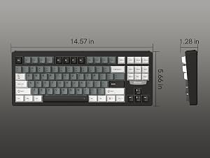 Custom Creamy Keyboard 75% Mechanical Gaming Keyboard Hot-Swappable Keyboard