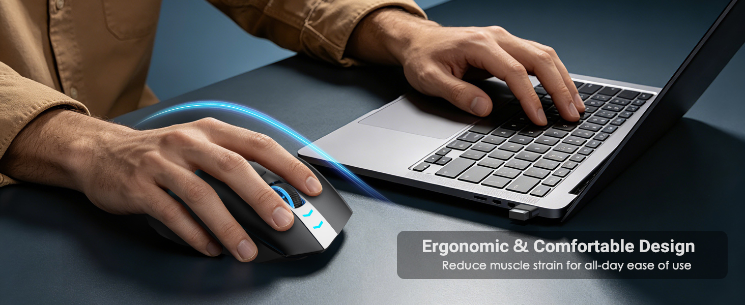 Ergonomic wireless mouse
