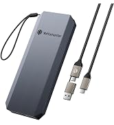 Yottamaster 1TB External SSD, Up to 460MB/s 2 in 1 USB C Cable &amp; Lanyard Aluminum Portable Solid ...