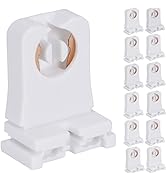 Non-shunted Turn Type T8 Lamp Holder JACKYLED UL Socket Tombstone (12 Packs)