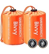 Esky Emergency Sleeping Bag, 2 Pack Portable Thermal Bivy Sack, Waterproof Lightweight Emergency ...