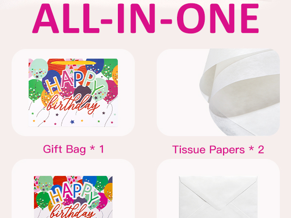 WRAPAHOLIC 13&amp;#34; Large Birthday Gift Bag
