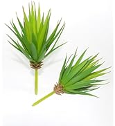 LJY 2 Pieces Realistic Artificial Faux Succulent Yucca Vera Greenhouse Small Plants Unpotted for ...