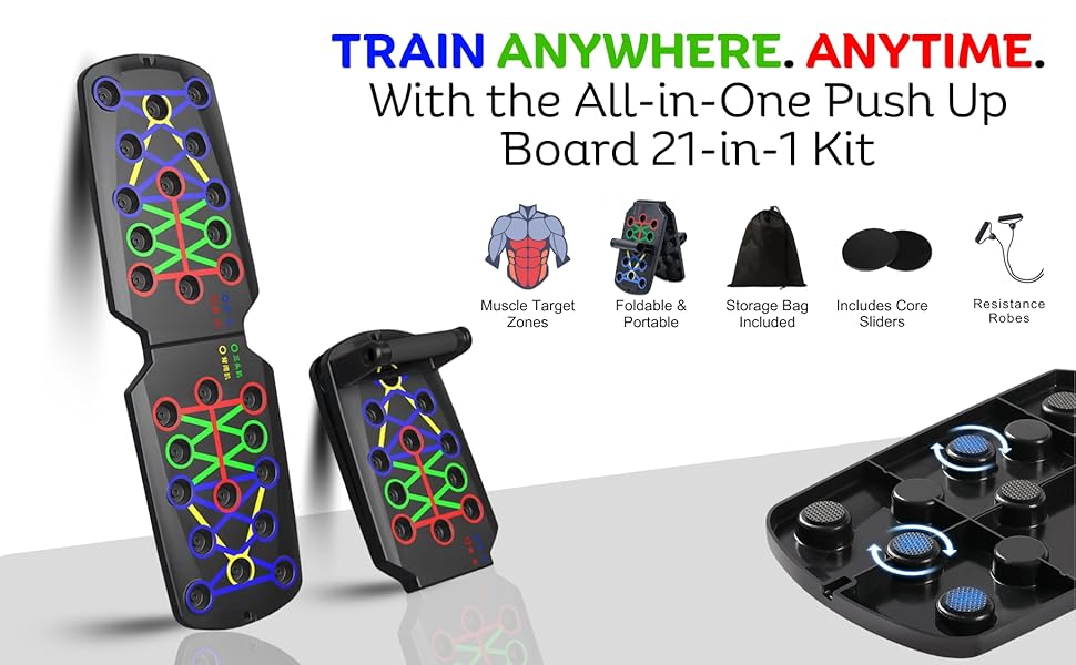 Push Up Board 21 in 1 Portable Home Workout Kit
