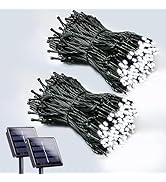 2 Pack 200 LED Solar String Lights for Outside, Solar Christmas Lights Outdoor with 8 Lighting Mo...