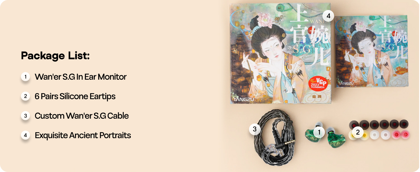 Linsoul TANGZU Wan’er S.G HiFi 10mm Dynamic Driver PET Diaphragm in-Ear Earphone