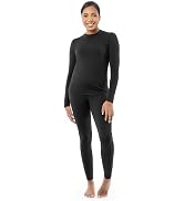 Fruit of the Loom Women's High Neck Top and Legging Thermal Set
