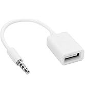 Ymiko 3.5mm to USB Female Audio Adapter, Oxygen-Free Copper, Waterproof and Pliable, Suitable for...