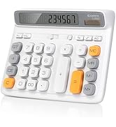 Comix Desk Calculator with 12 Digits Large LCD Display, Solar Battery Dual Power, Large Computer ...