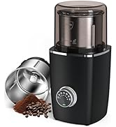 CEVING Hands-Free Blade Coffee Grinder, Cordless Coffee Mill with 5-30S Adjustable Grinding, Trip...