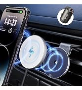 doqo Separate iPhone Magsafe car Mount [Apple MFi Certified] Magnetic Phone Holder for Car[Easily...