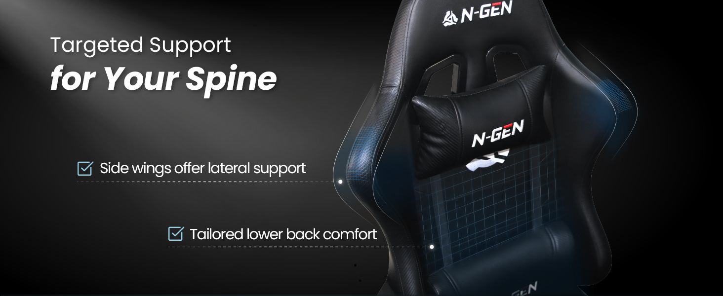 Comfortable gaming chair for gamers, ergonomic linkage armrests, high back comfortable office chair