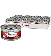 Sterno Fuel Cans - 2.25 Hour Burn, (12-Pack) Chafing Dish Fuel Can Burners for Food Warmer, Chafe...