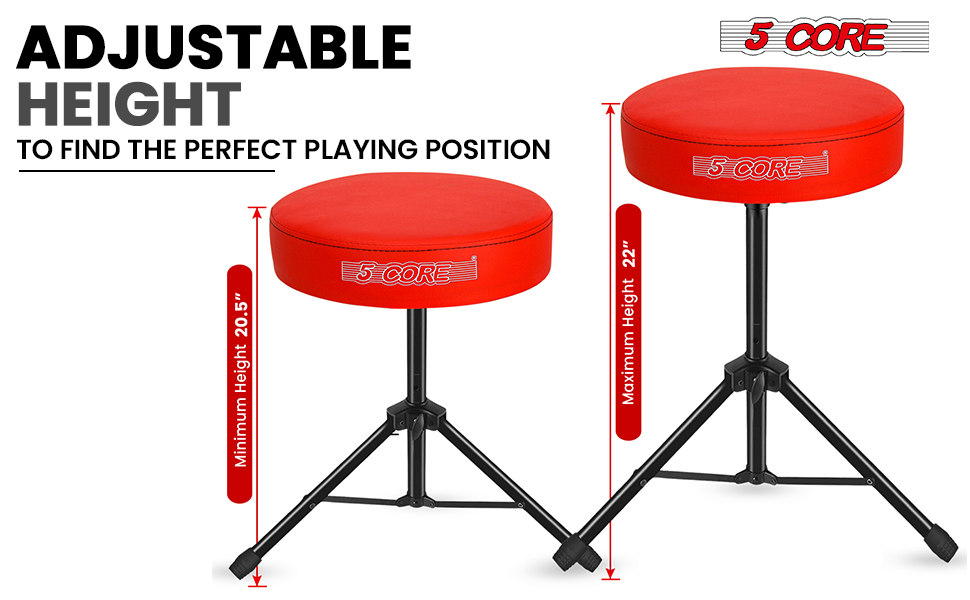 Drum Throne Padded Guitar Stool Music Chair for Adults and Kids
