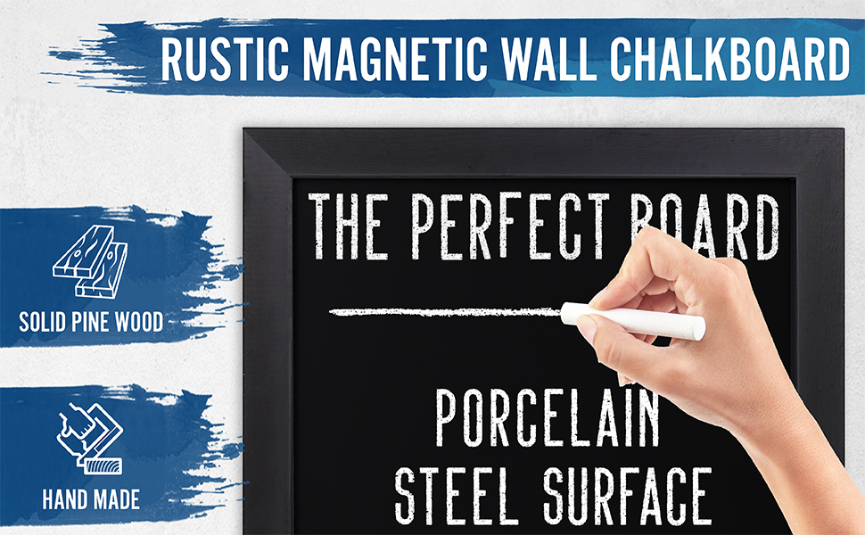 HBCY Creations Rustic Black Magnetic Wall Chalkboard